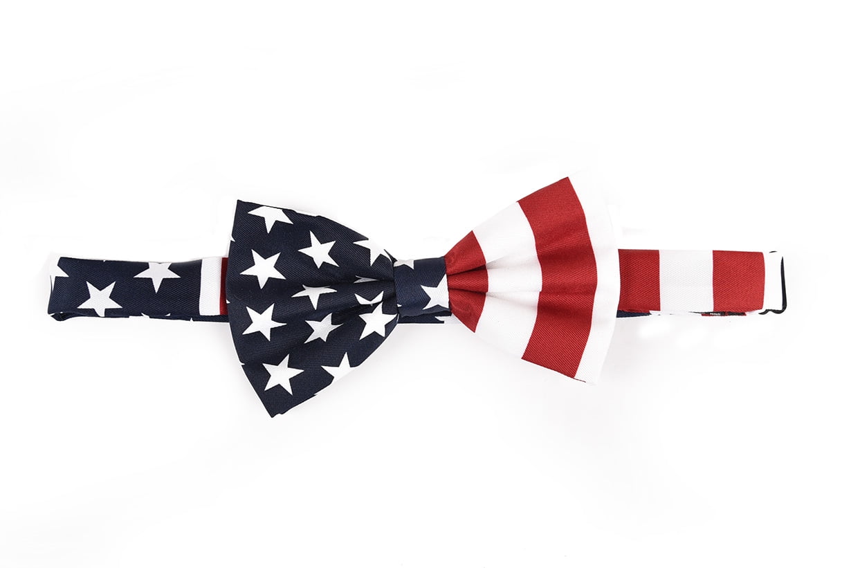 American Flag Men&rsquo;s Bow Tie USA Patriotic BOWTIE - Walmart.com