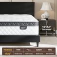 thumbnail image 3 of Bezzze 10 inch Queen Hybrid Mattress, Pocket Spring Memory Foam Supportive Sleep, Medium Firm, CertiPUR-US Certified Mattress in a Box, 3 of 7
