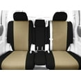 thumbnail image 2 of CalTrend Front 40/20/40 Split Bench Faux Leather Seat Covers for 2005-2010 Nissan Titan - NS294-05LB Sandstone Insert with Black Trim, 2 of 3