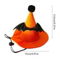 thumbnail image 3 of Cififendec Halloween Pet Witch Hat, 5.91"×5.31", Adjustable Pumpkin Style Costume Accessory for Party Photo Shoot Yard Dress Up Spooky Season Pet Accent, 3 of 5