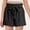 Black, variant on Girls Cotton Linen Shorts with Pockets- Summer Casual Elastic waist Cute Kids Play Shorts Pink Size 6