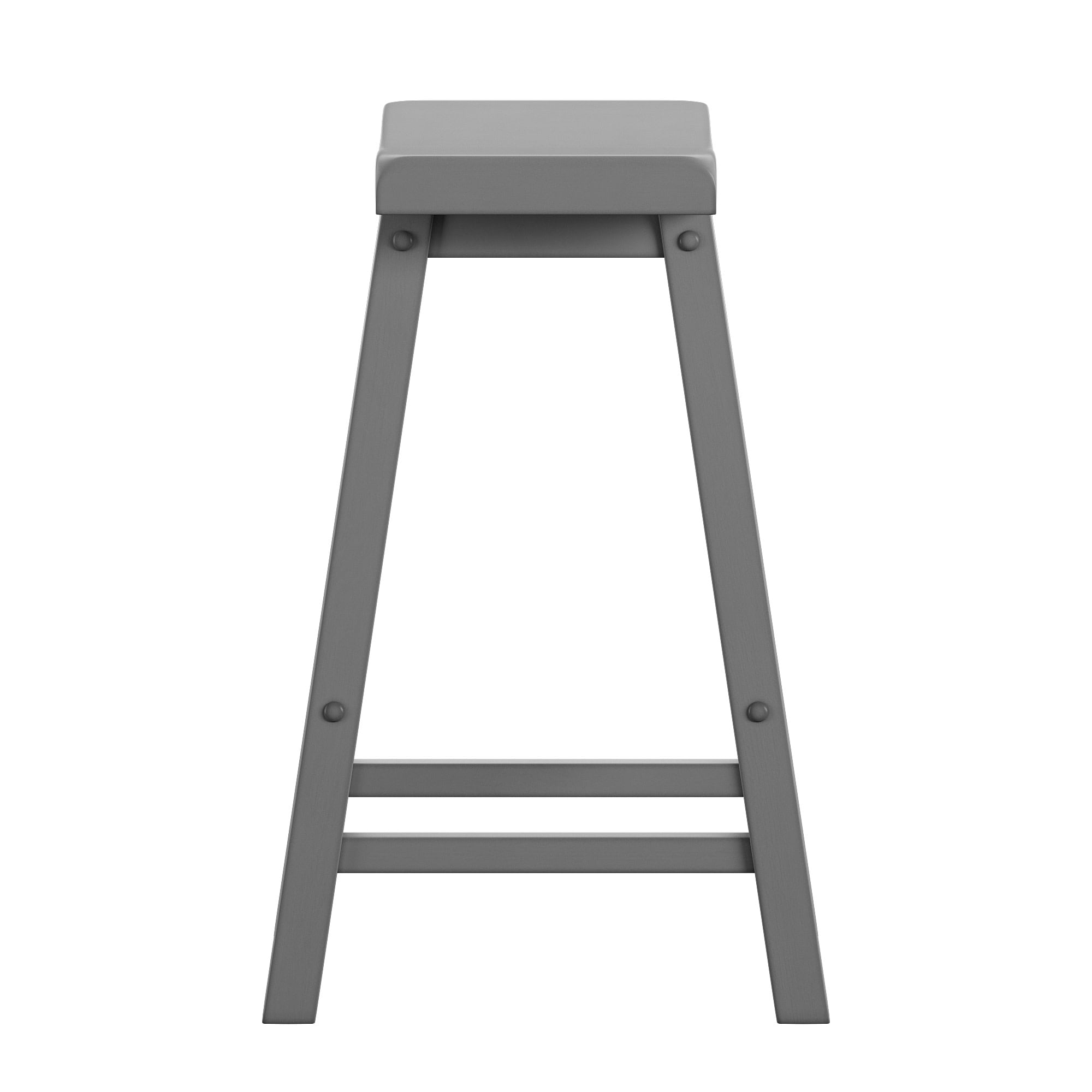 Weston Home Ashby 23 inch Backless Bar Stools, Set of 2, Frost Grey Finish