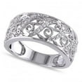 thumbnail image 1 of Ladies Pave Set Filigree Diamond Ring 14k White Gold 0.10ct, 1 of 4