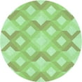 thumbnail image 1 of Ahgly Company Machine Washable Indoor Round Transitional Green Area Rugs, 7' Round, 1 of 7