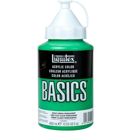 - Liquitex BASICS Acrylic Paint 13.5oz-Light Green Permanent