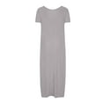 thumbnail image 5 of SMihono Plus Size Long Dresses for Women Summer Short Sleeve V Neck Dress Casual Loose Solid Color Soft Dress with Pockets Gray XXXXXL, 5 of 6