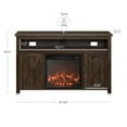 thumbnail image 5 of BELLEZE 48" Barn Door TV Stand Media Entertainment Center For TVs up to 50" with 18" Fireplace - Corin (Dark Walnut), 5 of 7