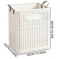 thumbnail image 3 of Collapsible Laundry Basket with Handles - Foldable Plastic Storage Bin for Dirty Clothes, Towels, and Bedding - Perfect for Home, Bathroom, Bedroom & Laundry Room - Space-Saving Organizer White, 3 of 6