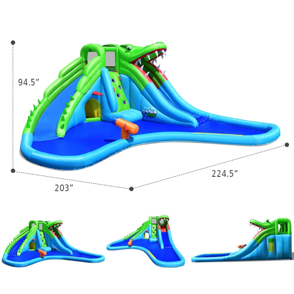 Aimee Lii Inflatable Water Slide Climbing Wall Bounce House with 780W Blower, Bounce House Water Slide for 5-10