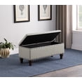 thumbnail image 2 of HomePop Upholstered Storage Bench, Brown, 2 of 15