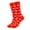 Watermelon Red, variant on Fashion Funny Valentines Day Heart Socks for Women Solid Color Cotton Crew Socks Couples Romantic Novelty Hers Gifts