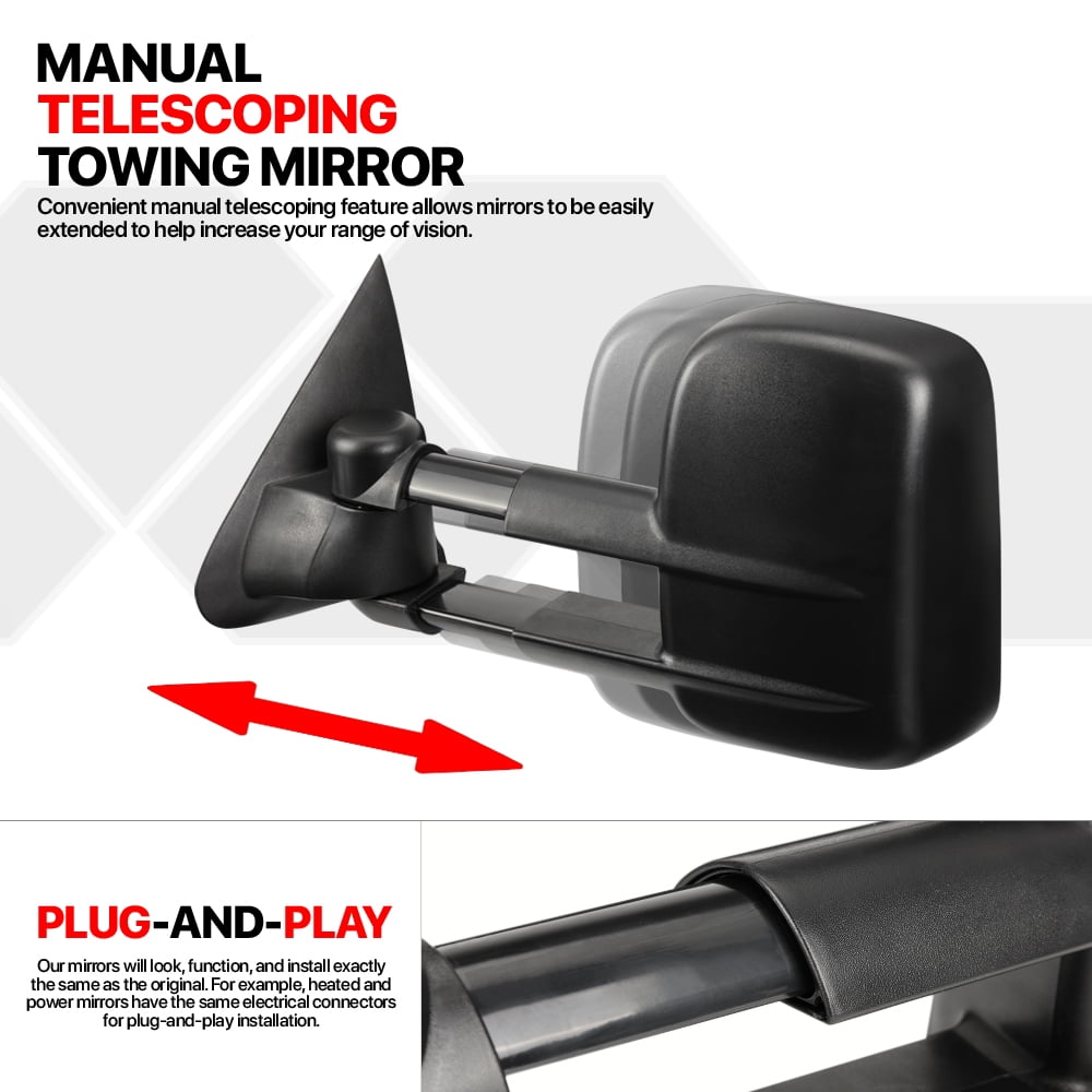 Left]Driver Side Power Telescoping Towing Mirror for 97-04 F150