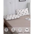 thumbnail image 3 of Cute Elephants California King Pillow Case - Microfiber Bed Throw Pillow Covers, Cartoon Funny Butterflies Pink Decorative Lumbar Pillow Cover with Envelope Closure for Sofa/Travel 20"x40", 3 of 6