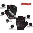 thumbnail image 2 of Guantes de bicicleta de montaña para hombres y mujeres, medio dedo, guantes de verano para montar, ciclismo, culturismo (negro gris) Rojo Verde Cocina, Decoración y Otros, 2 of 5