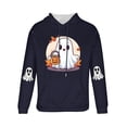 thumbnail image 4 of Yusimy Men's Hooded Sweatshirt Halloween Ghost Print Fleece-Lined Pocket Drawstring Long Sleeve Streetwear Cozy Winter Pullover, 4 of 5