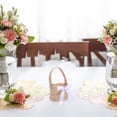 thumbnail image 2 of 4pcs hermosa fiesta de bodas exquisita bolsa encantadora caja de almacenamiento de dulces bolsa cesta de flores de lino (GFT-248-BR1）, 2 of 5