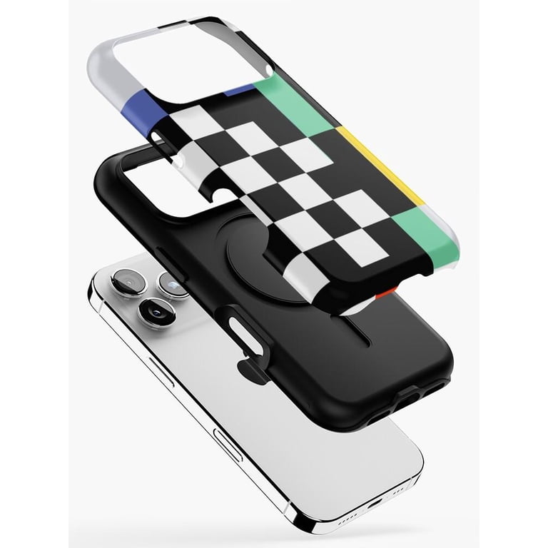 Geometric Checkerboard and Color Block Tough Case for Apple iPhone ...