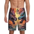 thumbnail image 1 of Fotbe Colorful Wave Dragon Head Pantalones Cortos de Pijama para Hombre, Ropa de Dormir, Pantalones de Pijama Cortos para Hombre-4X-Large, 1 of 6