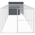 thumbnail image 3 of vidaXL Dog House with Run Anthracite 84.3"x260.2"x71.3" Galvanized Steel, 3 of 8
