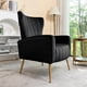 thumbnail image 4 of Silla de acento de terciopelo con patas de metal, sillón tapizado moderno, silla lateral de espalda para salón dormitorio pequeños espacios, 4 of 5