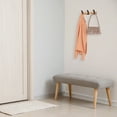 thumbnail image 7 of Unique Bargains 1 Pack Coat Rack Wall Mount Coat Hook for Hanging with 3 Hooks Brown, 7 of 7