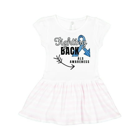 

Inktastic ALS Awareness Fighting Back Gift Toddler Girl Dress