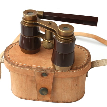 Handmade Monocular Nautical Authentic Gift Article Vintage Decorative Brass Binocular Leather Case Antique - Unique Collection