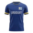 thumbnail image 7 of WAYUTE Men's Uruguay Soccer T-Shirt DIY Name Number Short Sleeve Crew Neck Tee with Patriotic Flag Sporty Casual Top for Fan Wear, 7 of 7