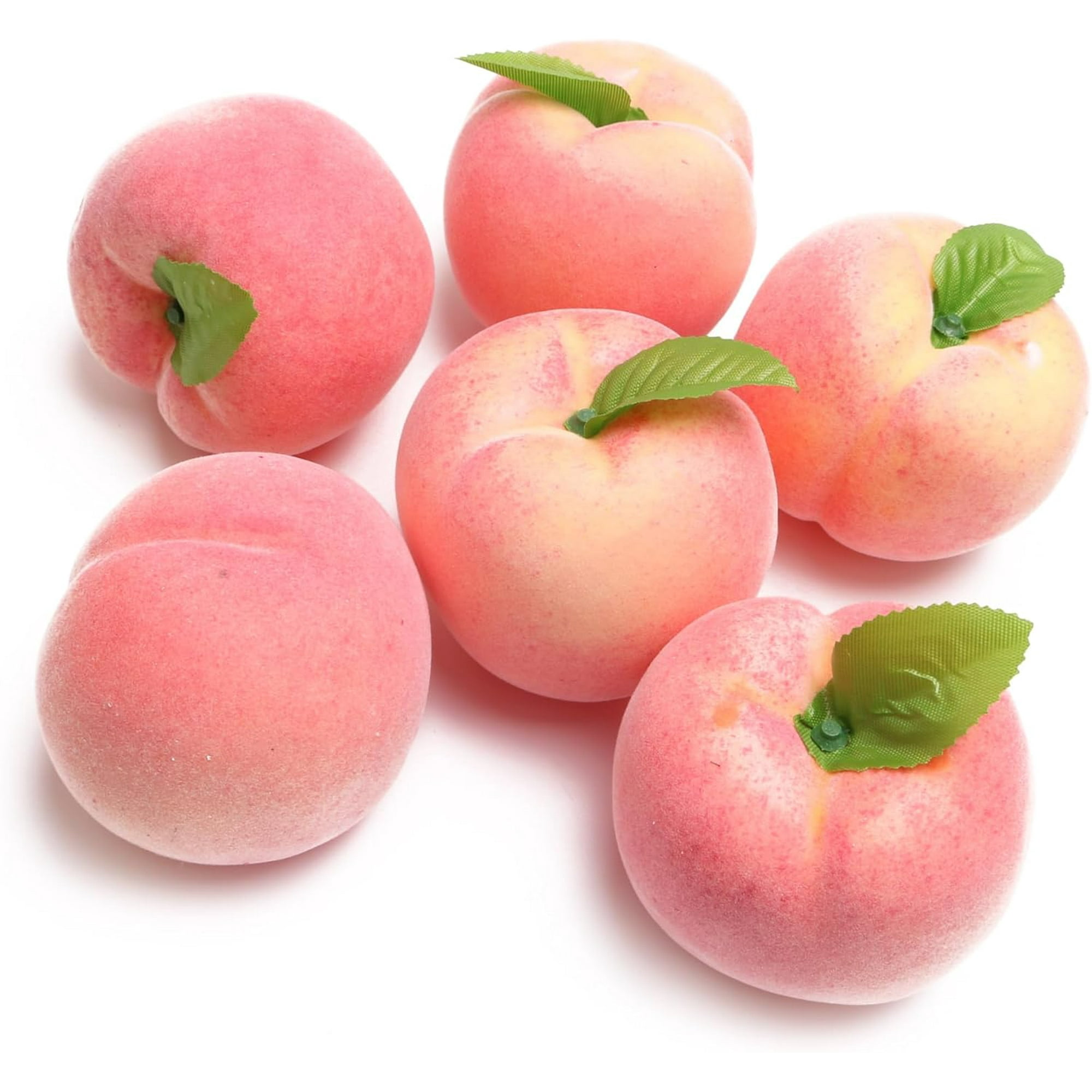 sasyxdc Caihao 9PCS Fake Red Peach Fruit Realistic Foam Peach