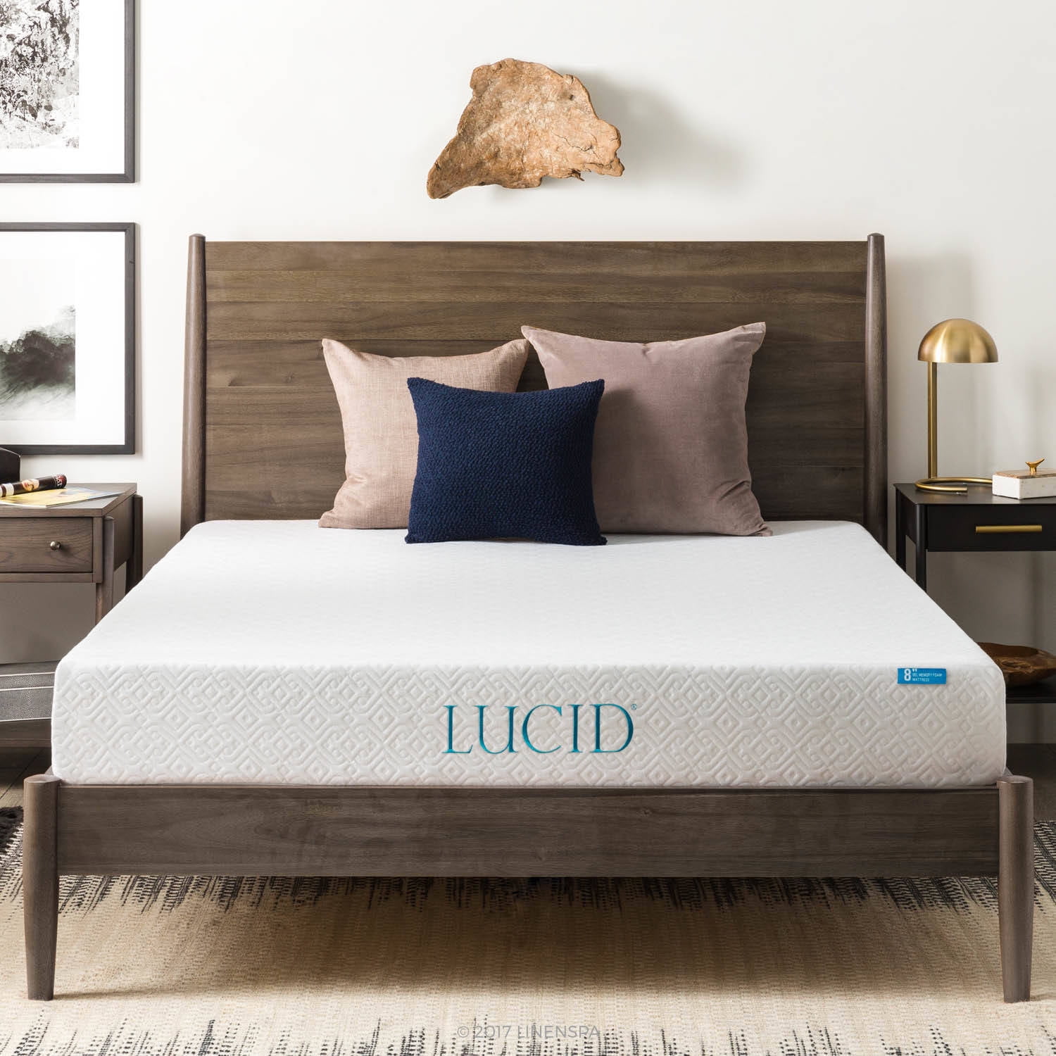 Lucid 8" DualLayered Gel Memory Foam Mattress, Twin