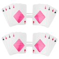 thumbnail image 1 of 1 Set 2 Pcs Glasses Party Decorative Playing Cards Glasses Photo Props (White), 1 of 3