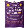 thumbnail image 1 of LHSHID To My Sister in Law Gifts Blanket Birthday Gifts for Sister in Law Gift on Mother's Day Christmas Funny Cute Fleece Blanket 60x80in, 1 of 5