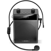 Delton A565 Wired Headset Speaker with Microphone, Lightweight & Portable, Amplifier with Headset, Hi-Fi Sound Quality with Amplifier Speaker, Voice Amplifier for Teachers - Black