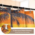 thumbnail image 4 of BZSMCE 4PCS Tropical Sunset Serenity Shower Curtain Set Bathroom Decorative Set, 4 of 8