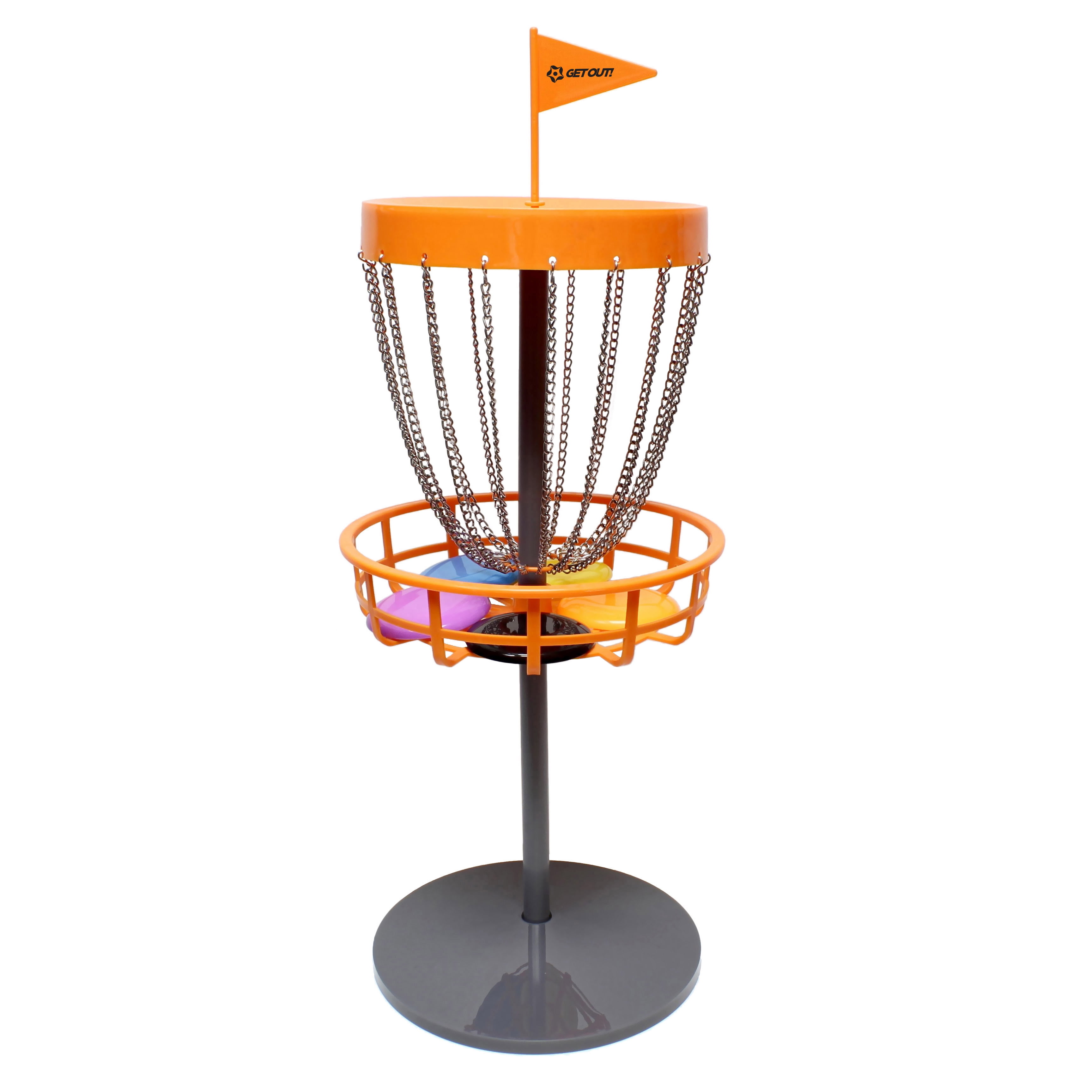 Mini Frisbee Golf Set – Mini Disc Golf Basket with Mini Frisbees