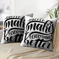thumbnail image 3 of LALILO Throw Pillow Covers Coffee Inspirational Quote With Cushion Cover 18" x 18", 2 Pack, 3 of 6