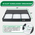 thumbnail image 2 of Prosource 18 Slot Sunglasses & Watch Organizer Box Stand Display Case Tray, 2 of 6