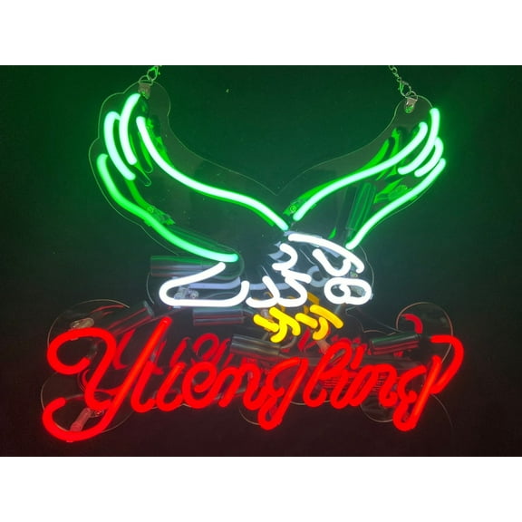 Queen Sense 20" Yuenglings Eagle Neon Sign Acrylic Man Cave Handmade Neon Light 120YLELA2