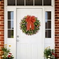 thumbnail image 2 of Huanglei Elegant Bow Hanging Ornament For Festive Holiday And Home Party Décor With Classic Red Green Design, 2 of 3