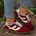 thumbnail image 6 of Womens Walking Shoes, Womens Tennis Shoes, Walking Shoes Women, Women Classic Retro Casual Lifestyle Sneakers Tennis Shoe Comfort Walking Footwear Lightweight Anti Slip Trainers, Red 8.5, 6 of 9