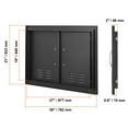 thumbnail image 2 of KFFKFF Barbecue Access Portal, 30W x 21H Inch Twin Exterior Culinary Gate, Chilled Panel Recessed Entry, Wall Upright Passage with Grips and Vents, for Barbecue Isle, Grill Spot, External Locker, 2 of 9