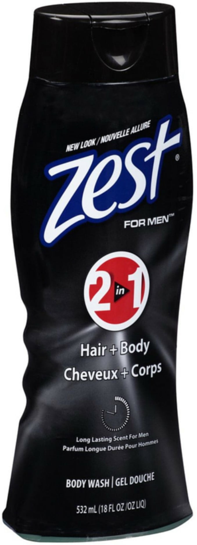 Zest 2 in 1 Hair and Body Wash for Men, 18 Ounce 6 per case