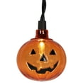 thumbnail image 6 of Northlight LED Lighted Pumpkin Halloween Curtain Icicle Lights - Orange - 5.25' Black Wire - 25ct, 6 of 7