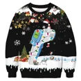 thumbnail image 3 of Nueva sudadera especial de Navidad de moda con estampado 3D de personajes de dibujos animados de películas y cuello redondo neutro para parejas, 3 of 5