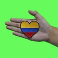 thumbnail image 2 of Colombia Country Flag Patch Heart Hispanic Culture Embroidered Iron On, 2 of 2