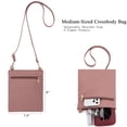 thumbnail image 3 of Bolso bandolera Idesort grande para mujer rosa con monedero, 3 of 7