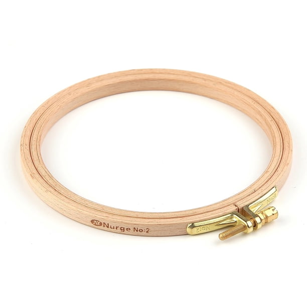 Aro De Bordado Con Cierre Dorado De Madera De Haya Premium Nurge De 8 Mm (130 Mm = 5,11"" ~ Aproximadamente 5"")