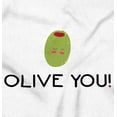 thumbnail image 2 of Olive You Love Pun Matching Couples Plus Size Long Sleeve Graphic Tee Shirt Brisco Brands 2X, 2 of 6