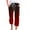 Wine, variant on Nnhblu Drawstring Pants Women Casual Cropped Pants Capri Leggings with Pockets for Women Pocket Blue