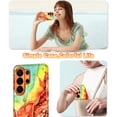 thumbnail image 7 of CASEFIV for Samsung Galaxy S26 Ultra Case,Marble Pattern Design Slim Rugged Shockproof Protective Anti-Scratch Phone Cover for Women Men Girls,Orange Marble, 7 of 7